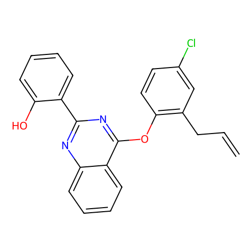 2-{4-[4-Chloro-2-(prop-2-en-1-yl)phenoxy]quinazolin-2-yl}phenol structure