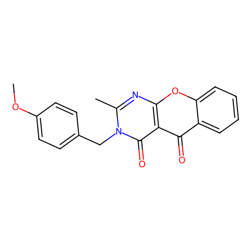 3-(4-methoxybenzyl)-2-methyl-4H-chromeno[2,3-d]pyrimidine-4,5(3H)-dione structure