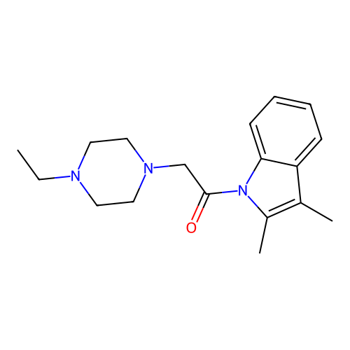 1-(2,3-Dimethylindol-1-yl)-2-(4-ethylpiperazin-1-yl)ethanone structure