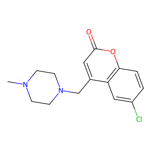 6-chloro-4-[(4-methylpiperazin-1-yl)methyl]-2H-chromen-2-one structure