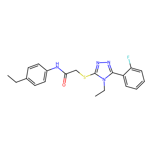 2-{[4-ethyl-5-(2-fluorophenyl)-4H-1,2,4-triazol-3-yl]sulfanyl}-N-(4-ethylphenyl)acetamide structure