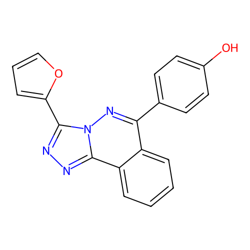 4-[3-(2-Furyl)[1,2,4]triazolo[3,4-a]phthalazin-6-yl]phenol structure