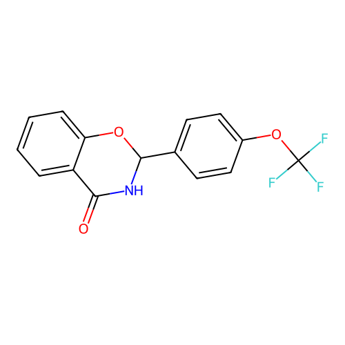 2-[4-(trifluoromethoxy)phenyl]-2,3-dihydro-4H-1,3-benzoxazin-4-one structure