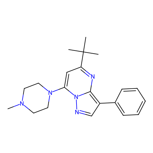 5-Tert-butyl-7-(4-methylpiperazin-1-yl)-3-phenylpyrazolo[1,5-a]pyrimidine structure