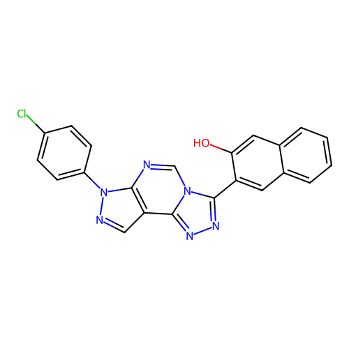 C22H13ClN6O structure