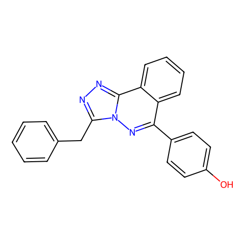 4-(3-Benzyl[1,2,4]triazolo[3,4-a]phthalazin-6-yl)phenol structure