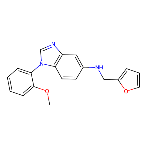N-(furan-2-ylmethyl)-1-(2-methoxyphenyl)-1H-benzimidazol-5-amine structure