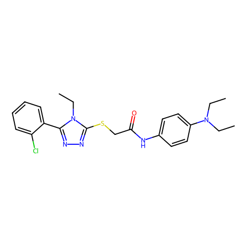 2-{[5-(2-chlorophenyl)-4-ethyl-4H-1,2,4-triazol-3-yl]sulfanyl}-N-[4-(diethylamino)phenyl]acetamide structure