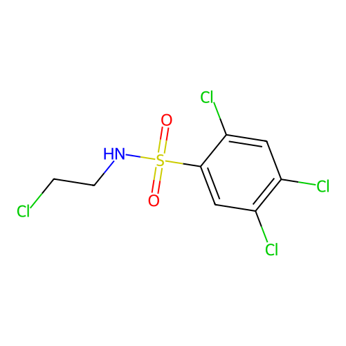 Benzenesulfonamide, 2,4,5-trichloro-N-(2-chloroethyl)- structure