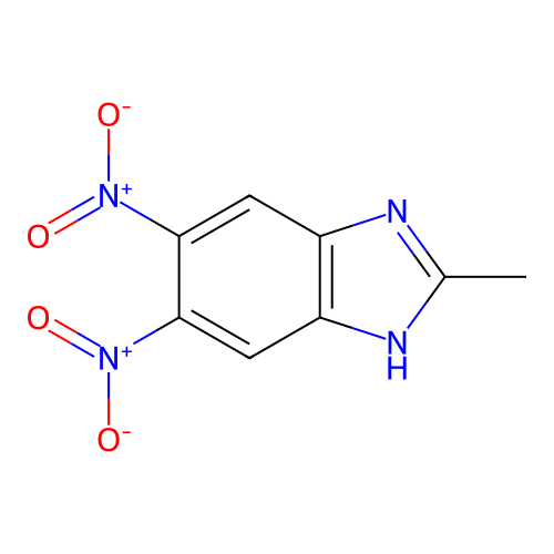 2-methyl-5,6-dinitro-1H-benzimidazole structure