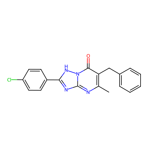 6-Benzyl-2-(4-chlorophenyl)-5-methyl[1,2,4]triazolo[1,5-a]pyrimidin-7-ol structure