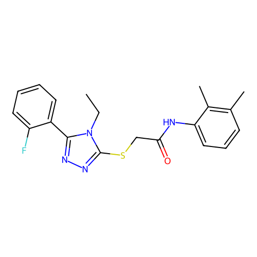N-(2,3-dimethylphenyl)-2-{[4-ethyl-5-(2-fluorophenyl)-4H-1,2,4-triazol-3-yl]sulfanyl}acetamide structure