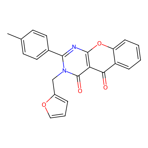 3-(furan-2-ylmethyl)-2-(p-tolyl)-3H-chromeno[2,3-d]pyrimidine-4,5-dione structure