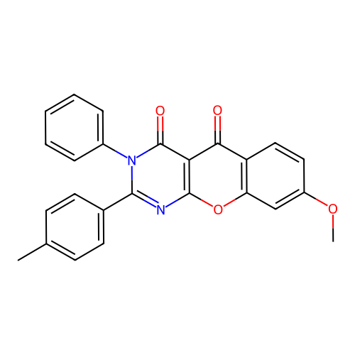 8-Methoxy-2-(4-methylphenyl)-3-phenylchromeno[2,3-d]pyrimidine-4,5-dione structure