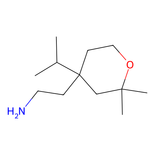 2-(4-isopropyl-2,2-dimethyltetrahydro-2H-pyran-4-yl)ethanamine structure