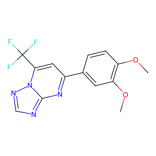 5-(3,4-Dimethoxyphenyl)-7-(trifluoromethyl)-[1,2,4]triazolo[1,5-a]pyrimidine structure