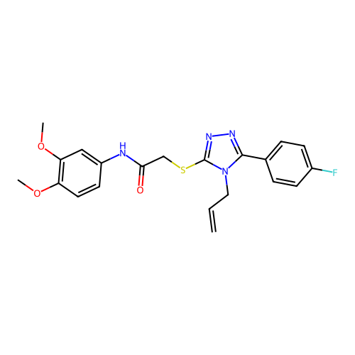 N-(3,4-dimethoxyphenyl)-2-{[5-(4-fluorophenyl)-4-(prop-2-en-1-yl)-4H-1,2,4-triazol-3-yl]sulfanyl}acetamide structure