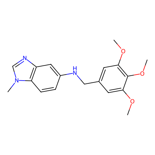1-methyl-N-(3,4,5-trimethoxybenzyl)-1H-benzimidazol-5-amine structure