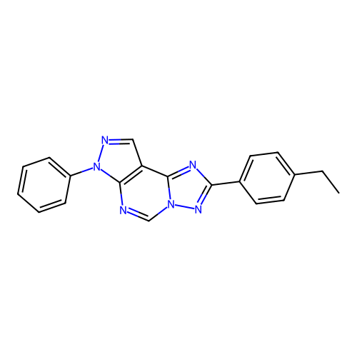 2-(4-ethylphenyl)-7-phenyl-7H-pyrazolo[4,3-e][1,2,4]triazolo[1,5-c]pyrimidine structure