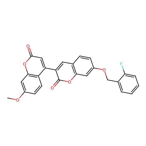 7-[(2-fluorobenzyl)oxy]-3-(7-methoxy-2-oxo-2H-chromen-4-yl)-2H-chromen-2-one structure