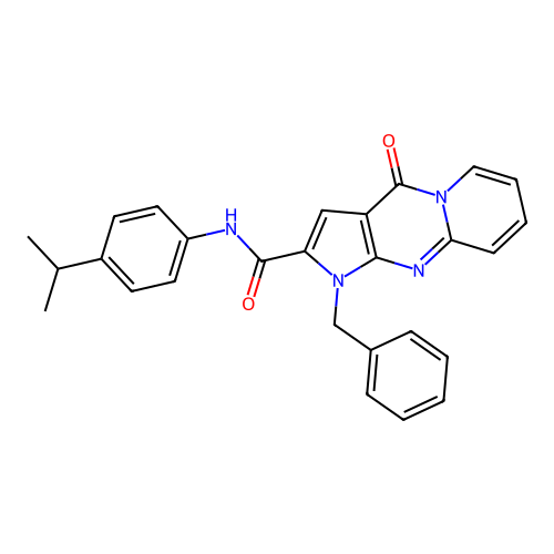 6-benzyl-2-oxo-N-[4-(propan-2-yl)phenyl]-1,6,8-triazatricyclo[7.4.0.0^{3,7}]trideca-3(7),4,8,10,12-pentaene-5-carboxamide structure