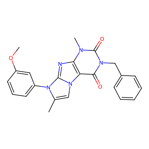 3-benzyl-8-(3-methoxyphenyl)-1,7-dimethyl-1H-imidazo[2,1-f]purine-2,4(3H,8H)-dione structure