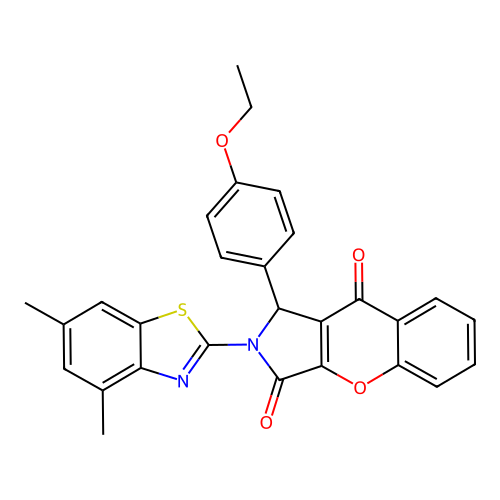 2-(4,6-dimethyl-1,3-benzothiazol-2-yl)-1-(4-ethoxyphenyl)-1,2-dihydrochromeno[2,3-c]pyrrole-3,9-dione structure