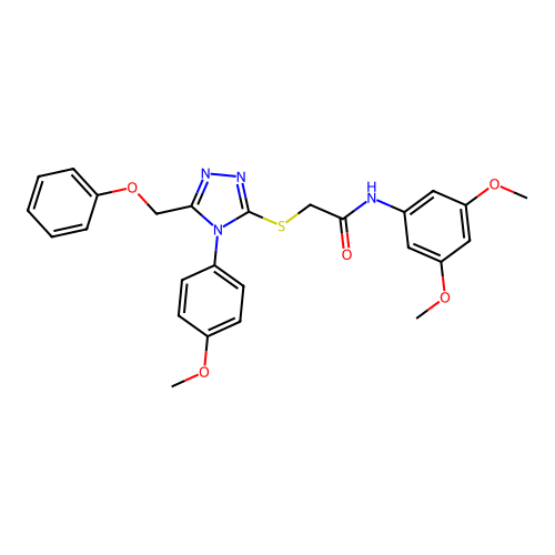 N-(3,5-dimethoxyphenyl)-2-((4-(4-methoxyphenyl)-5-(phenoxymethyl)-4H-1,2,4-triazol-3-yl)thio)acetamide structure
