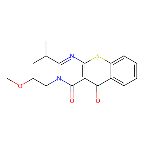 2-Isopropyl-3-(2-methoxy-ethyl)-3H-9-thia-1,3-diaza-anthracene-4,10-dione structure