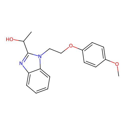 1-[1-[2-(4-Methoxyphenoxy)ethyl]benzimidazol-2-yl]ethanol structure