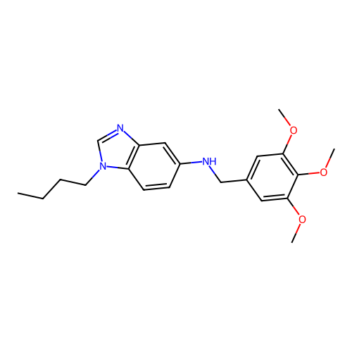 1-butyl-N-(3,4,5-trimethoxybenzyl)-1H-benzimidazol-5-amine structure