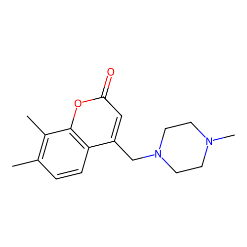 7,8-dimethyl-4-((4-methylpiperazin-1-yl)methyl)-2H-chromen-2-one structure