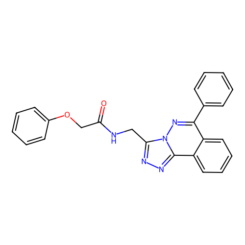 2-phenoxy-N-[(6-phenyl[1,2,4]triazolo[3,4-a]phthalazin-3-yl)methyl]acetamide structure