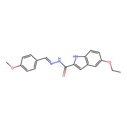 5-ethoxy-N'-[(E)-(4-methoxyphenyl)methylidene]-1H-indole-2-carbohydrazide structure