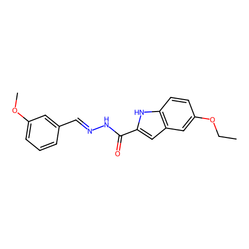 5-ethoxy-N'-[(E)-(3-methoxyphenyl)methylidene]-1H-indole-2-carbohydrazide structure
