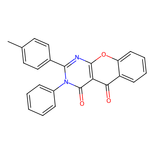 3-phenyl-2-(p-tolyl)-3H-chromeno[2,3-d]pyrimidine-4,5-dione structure