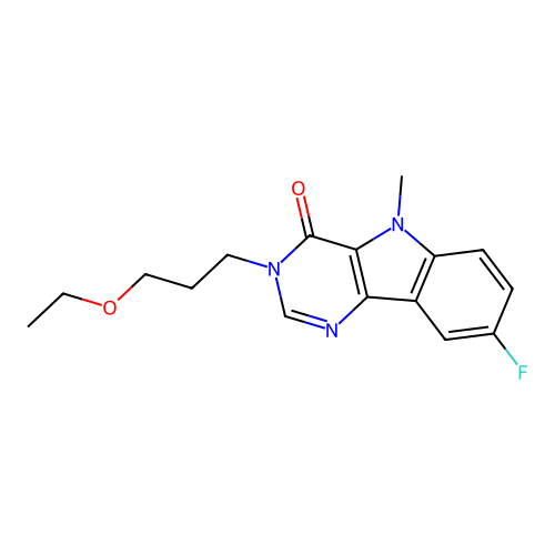 3-(3-Ethoxypropyl)-8-fluoro-5-methylpyrimido[5,4-b]indol-4-one structure