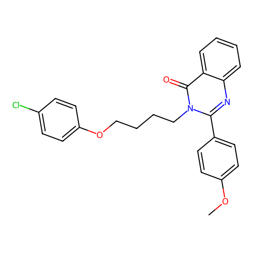3-(4-(4-chlorophenoxy)butyl)-2-(4-methoxyphenyl)quinazolin-4(3H)-one structure