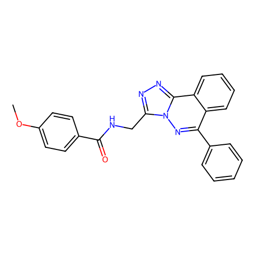 4-methoxy-N-[(6-phenyl[1,2,4]triazolo[3,4-a]phthalazin-3-yl)methyl]benzamide structure