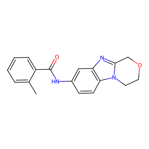 N-(3,4-dihydro-1H-[1,4]oxazino[4,3-a]benzimidazol-8-yl)-2-methylbenzamide structure