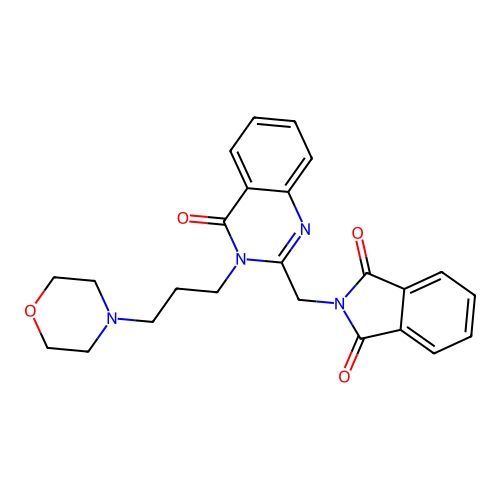2-[[3-(3-Morpholin-4-ylpropyl)-4-oxoquinazolin-2-yl]methyl]isoindole-1,3-dione structure