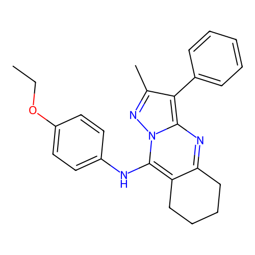 N-(4-ethoxyphenyl)-2-methyl-3-phenyl-5,6,7,8-tetrahydropyrazolo[5,1-b]quinazolin-9-amine structure