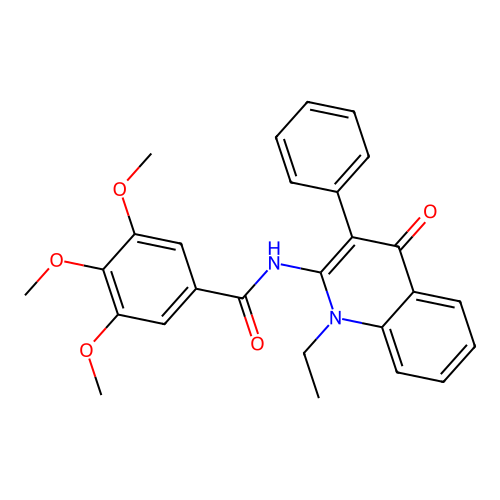 N-(1-ethyl-4-oxo-3-phenyl-1,4-dihydroquinolin-2-yl)-3,4,5-trimethoxybenzamide structure