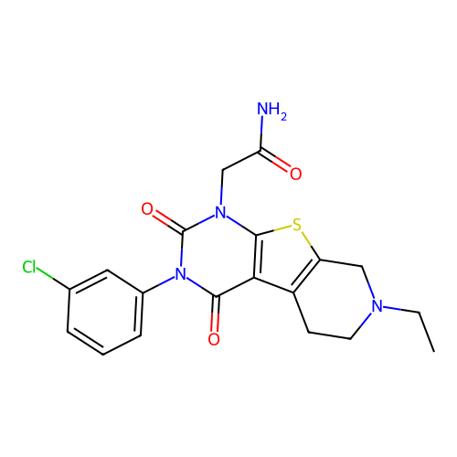 2-(3-(3-chlorophenyl)-7-ethyl-2,4-dioxo-3,4,5,6,7,8-hexahydropyrido[4',3':4,5]thieno[2,3-d]pyrimidin-1(2H)-yl)acetamide structure
