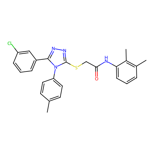 2-{[5-(3-chlorophenyl)-4-(4-methylphenyl)-4H-1,2,4-triazol-3-yl]sulfanyl}-N-(2,3-dimethylphenyl)acetamide structure