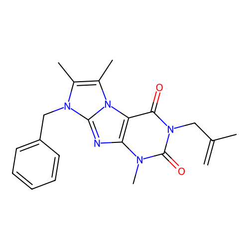 6-Benzyl-4,7,8-trimethyl-2-(2-methylprop-2-enyl)purino[7,8-a]imidazole-1,3-dione structure
