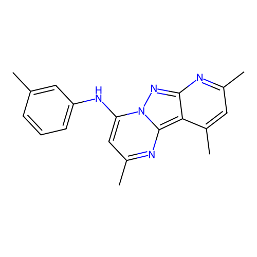 2,8,10-trimethyl-N-(m-tolyl)pyrido[2',3':3,4]pyrazolo[1,5-a]pyrimidin-4-amine structure