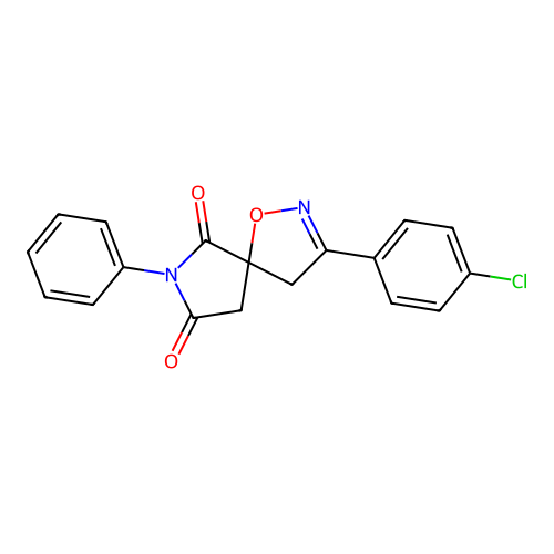 3-(4-Chlorophenyl)-7-phenyl-1-oxa-2,7-diazaspiro[4.4]non-2-ene-6,8-dione structure