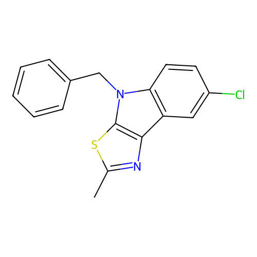 4-benzyl-7-chloro-2-methyl-4H-[1,3]thiazolo[5,4-b]indole structure