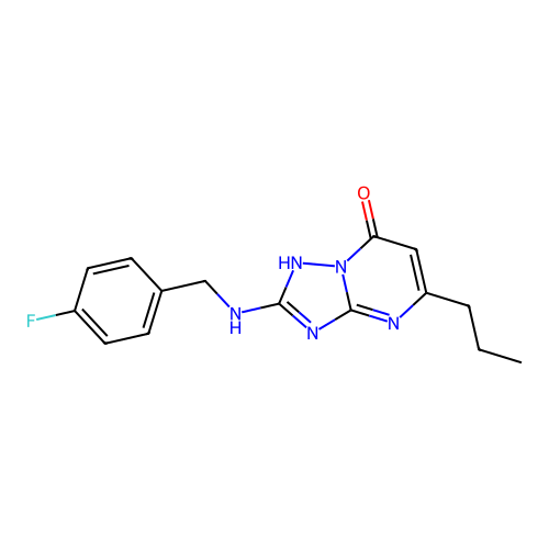 2-[(4-Fluorobenzyl)amino]-5-propyl[1,2,4]triazolo[1,5-a]pyrimidin-7-ol structure